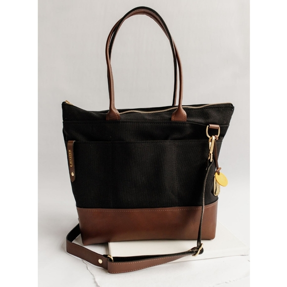 R. Riveter Bags R Riveter Williams Signature Black Canvas Brown